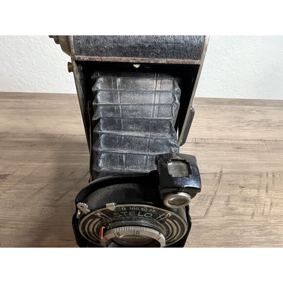 Stelo 6x9 Folding Camera W/ 105mm F4.5 Weltar Lens Antique Germany For Parts VTG - Picture 4 of 12